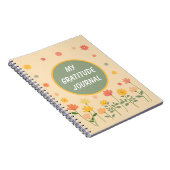 Farbenfrohe Pfirsichfarben Rosa Gelbe Dankeszeitsc Notizblock (Rechte Seite)