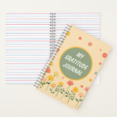 Farbenfrohe Pfirsichfarben Rosa Gelbe Dankeszeitsc Notizblock (Innen)