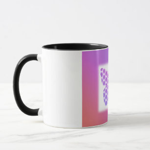 Farbenfrohe pfirsichrosa Lila geometrische Schmett Tasse