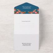 Farbenfrohe Pflanze auf blau mit 3 Mahlzeiten Opti All In One Einladung (Außenbereich)