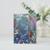 Farbenfrohe Pflanze. Postkarte (Stehend Vorderseite)