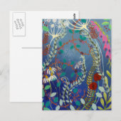 Farbenfrohe Pflanze. Postkarte (Vorne/Hinten)