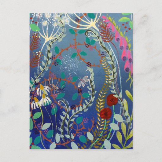 Farbenfrohe Pflanze. Postkarte (Vorderseite)