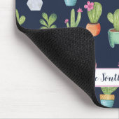 Farbenfrohe Pflanze und Personalisierte Kaktus Mousepad (Ecke)