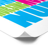 Farbenfrohe Pflege Poster (Ecke)