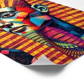 Farbenfrohe Pharao Print, Value Poster Paper (Matt (Ecke)