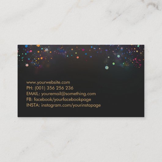 Farbenfrohe Phoenix Bird Visitenkarte (Rückseite)