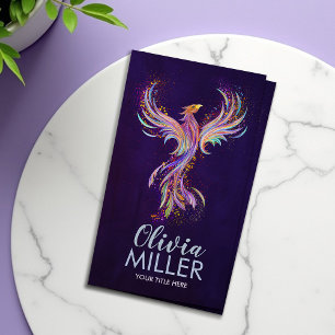 Farbenfrohe Phoenix Bird Visitenkarte