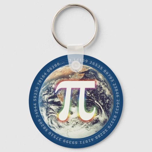 Farbenfrohe Pi auf der Erde | Math Schlüsselanhänger (Vorderseite)