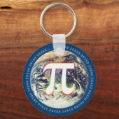 Farbenfrohe Pi auf der Erde | Math Schlüsselanhänger (Vorderseite)
