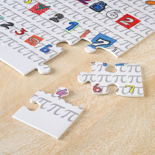 Farbenfrohe Pi Puzzle (Seite)