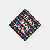 Farbenfrohe Pickleback mit lustigem Zitat Serviette (Ecke)