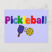Farbenfrohe Pickleball Art Design Postkarte (Vorderseite)