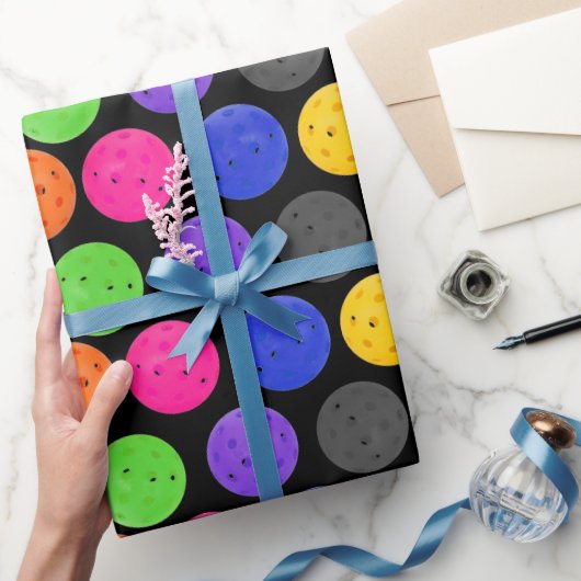 Farbenfrohe Pickleball Geschenkpapier (Schenken)