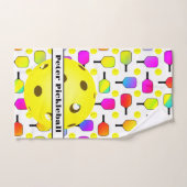 Farbenfrohe, pickleball Paddle, gelb Personalisier Handtuch (Handtuch)