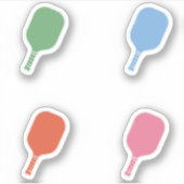Farbenfrohe Pickleball Paddles Aufkleber (Vorderseite)