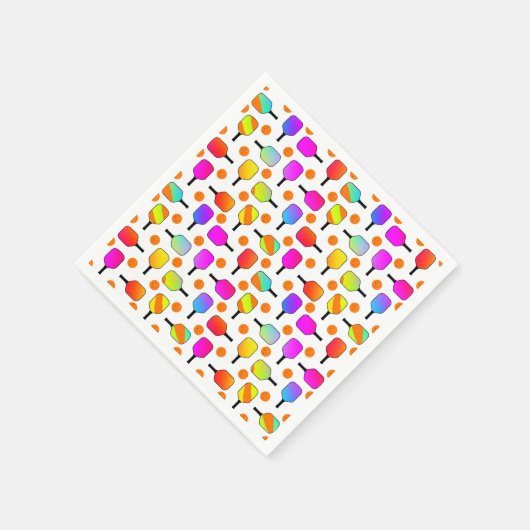 Farbenfrohe, pickleball Paddles, orange Pickleball Serviette (Ecke)