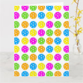 Farbenfrohe Pickleball-Punkt Grußkarte Karte (Gelbe Blume)