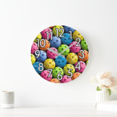 Farbenfrohe Pickleball Uhr (Zuhause)