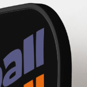 Farbenfrohe Pickleball und Text Pickleball Schläger (Linke Seite)