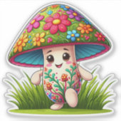 Farbenfrohe Pilgerstätte im Grünen Aufkleber (Vorderseite)