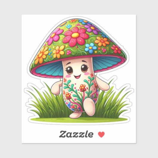 Farbenfrohe Pilgerstätte im Grünen Aufkleber (Blatt)