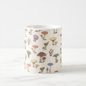 Farbenfrohe Pilze Doodle Muster Kaffeetasse (Mittel)