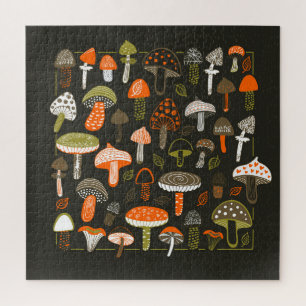 Farbenfrohe Pilze: Feenkollektion Puzzle
