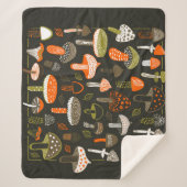 Farbenfrohe Pilze: Feenkollektion Sherpadecke (Vorderseite)