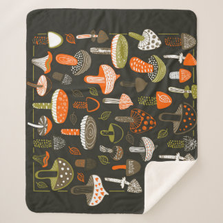 Farbenfrohe Pilze: Feenkollektion Sherpadecke