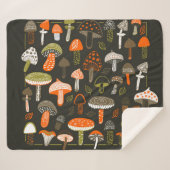 Farbenfrohe Pilze: Feenkollektion Sherpadecke (Vorderseite (Horizontal))