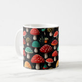 Farbenfrohe Pilze Kaffeetasse (Vorderseite Links)