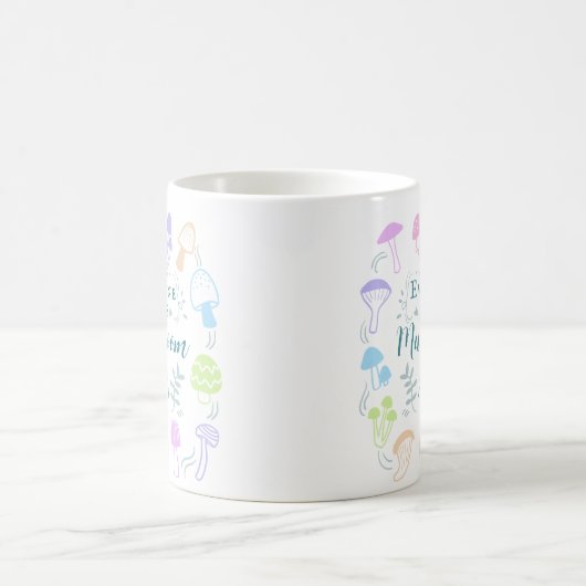 Farbenfrohe Pilze Kaffeetasse (Mittel)