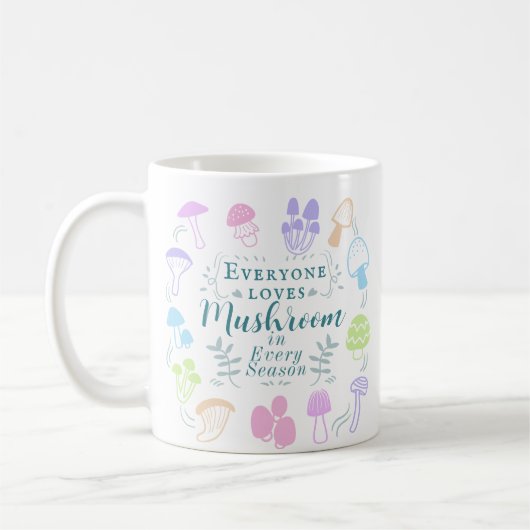 Farbenfrohe Pilze Kaffeetasse (Links)