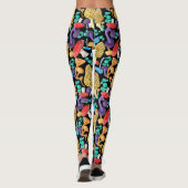 Farbenfrohe Pilze Leggings (Rückseite)