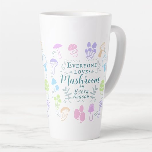 Farbenfrohe Pilze Milchtasse (Rechte Ecke)