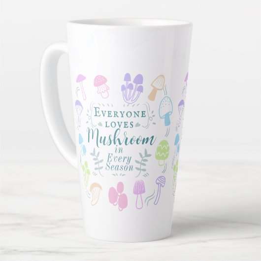 Farbenfrohe Pilze Milchtasse (Linke Ecke)