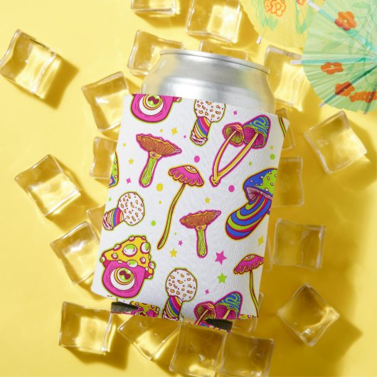 Farbenfrohe Pilze : Muster der Phantastischen magi Dosenkühler (In Situ Sommer)