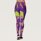 Farbenfrohe Pilze : Muster der Phantastischen magi Leggings (Rückseite)