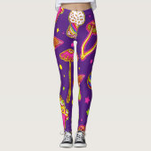 Farbenfrohe Pilze : Muster der Phantastischen magi Leggings (Vorderseite)