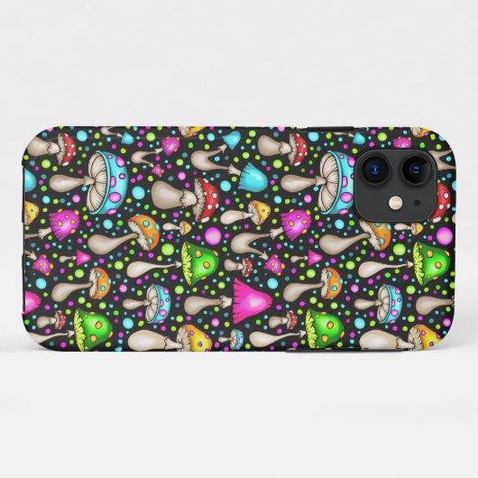 Farbenfrohe Pilze Nahtloses Muster Case-Mate iPhone Hülle (Rückseite (Horizontal))