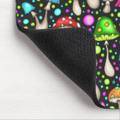 Farbenfrohe Pilze Nahtloses Muster Mousepad (Ecke)