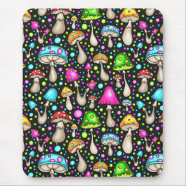 Farbenfrohe Pilze Nahtloses Muster Mousepad
