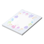 Farbenfrohe Pilze Notizblock (Rotiert)