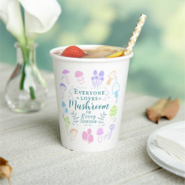 Farbenfrohe Pilze Pappbecher