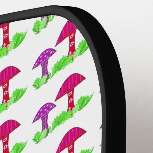 Farbenfrohe Pilze Pickleball Paddle (Linke Seite)