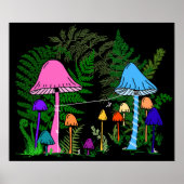 Farbenfrohe Pilze Poster (Vorne)