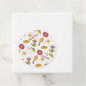 Farbenfrohe Pilze, Regenbogen und Daisis Muster Geschenkanhänger (Beispiel)