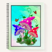 Farbenfrohe Pilze SpiralNotebook Notizblock (Vorderseite)