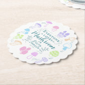 Farbenfrohe Pilze Untersetzer (angewinkelt)